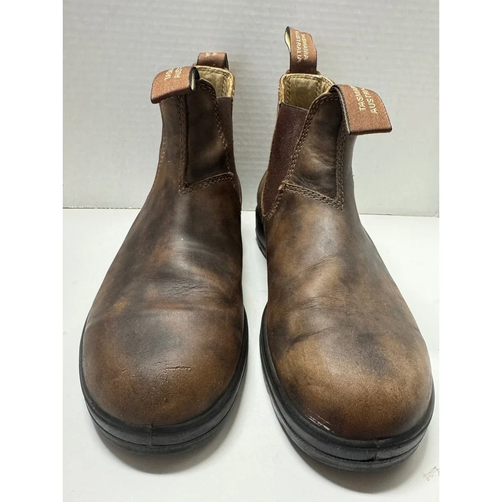 Blundstone 585 Rustic Brown Leather Chelsea‎ Boots Mens 5 Womens 7 AU 4 SPS